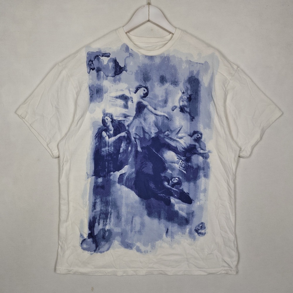 Kimchi Blue Urban Outfitters Graphic Tee White Blue Renaissance Art XS S